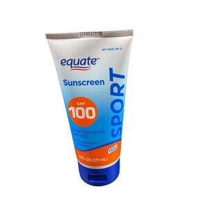 Equate‎ Sport Sunscreen SPF 100 Water Resistant (80 Minutes) 6 Fl Oz Tube